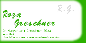 roza greschner business card